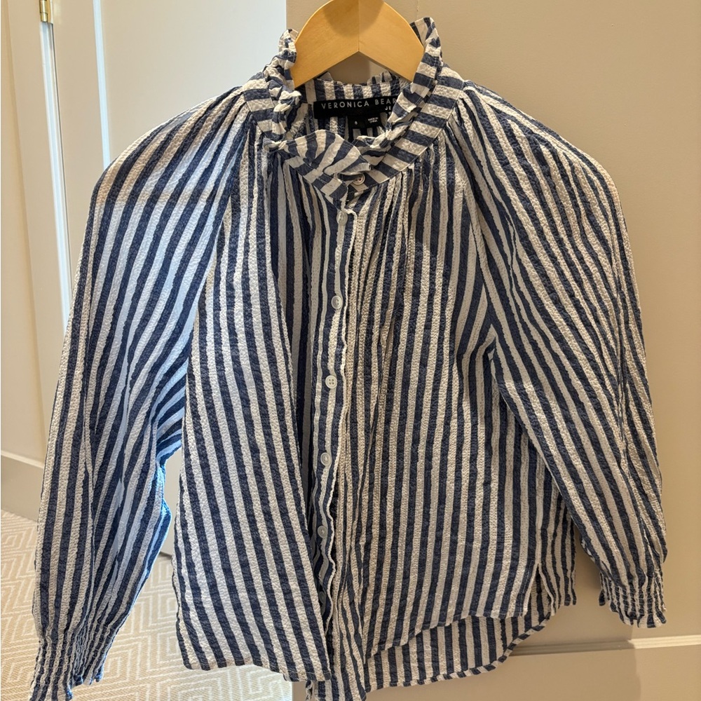Veronica Beard Striped Blouse